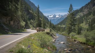 explorez la beauté intacte de la nature sauvage en partant pour un road trip inoubliable à travers les montagnes.